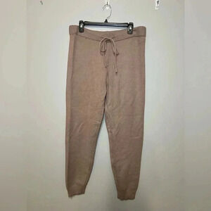 Kittenish Lazy Days Sweater Joggers Camel Beige Large casual